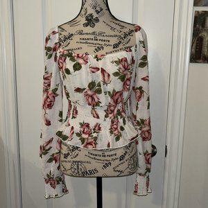 Guess Women’s Floral Flowy Blouse